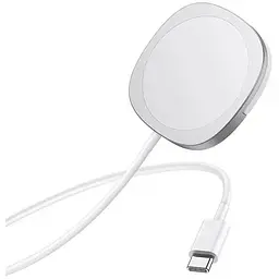 Зарядний пристрій Qi HOCO core magnetic holder wireless fast charger CW35 білий 15W