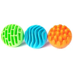 Прорезыватель-погремушка Fat Brain Toys Sensory Rollers Сенсорные шары 3 шт. (F161ML)