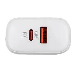 Зарядка для телефону LogicPower 45W (Type-C+USB) QC + кабель (Type-C to Type-C) 45WCH - мініатюра 3