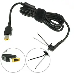 DC кабель живлення для БЖ LENOVO 120-135W USB+pin сопротивление 1 кОм!!! 2 дроти(2x1.5 мм) довжина 170см (Square 5 Pin DC