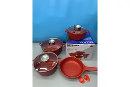 Набір посуду 9 предметів Bellmax Cookware Set BM-120 - мініатюра 3