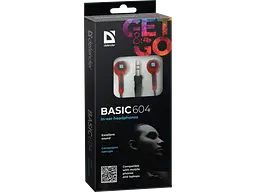 Навушники Defender Basic 604 Black/Red - мініатюра 3