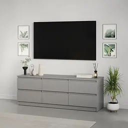 Тумба під телевізор MebelStar Нео 6Ш 150x43x53 см Сіра мишка (MBS-1285)
