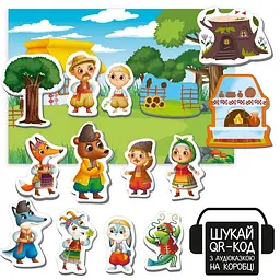 Дитячий розвивальний магнітний театр "Коза-дереза" VT3206-35 Vladi Toys з аудіоказкою Казкові голоси - мініатюра 2