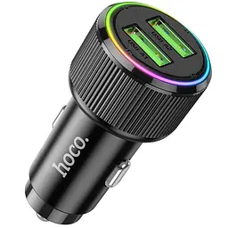АЗП Hoco NZ14 Guerrero QC3.0 18W total 38W (2USB-A) Black - мініатюра 2