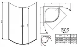Душова кабіна Radaway EOS PDD 100x100x197 37623-01-01N - мініатюра 9
