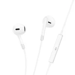 Стерео навушники Hoco M109 Pure joe (3.5mm/1.2m) White - мініатюра 3