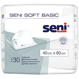 Одноразові пелюшки Seni Soft Basic 60х40 см 30 шт. (SE-091-B030-G01)