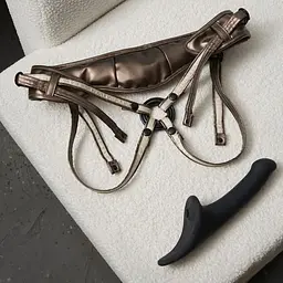 Трусики для страпону Strap-On-Me Leatherette Harness DESIROUS - NEW DESIGN - мініатюра 8