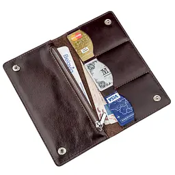 Чоловічий шкіряний гаманець SHVIGEL 19х9,5х1 см acs0016051 - мініатюра 4