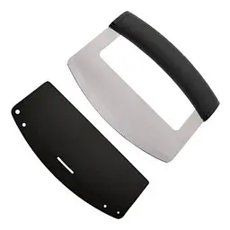 Ніж-меццалун KitchenAid Universal, з захисним чохлом на лезо, 15,2x2,4x11,6 см, чорний (KQG173OHOBE)