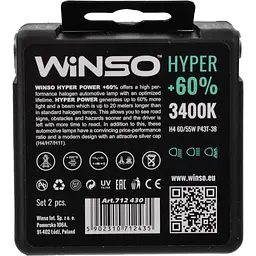 Автолампа WINSO H4 HYPER +60 60/55W (712430) - мініатюра 3