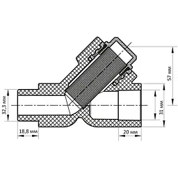 Фільтр грубої очистки Koer 32 PPR K0148.Pro KP0187 - мініатюра 2