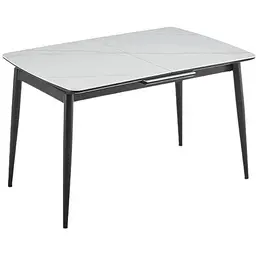 Стіл обідній Prestol Лейк розкладний 1200/1500x800x750 білий глянець