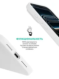 Силиконовый чехол с MagSafe для Apple iPhone 17 Pro, ICON2 MagCase, белый, противоударный, панель с мягкой подкладкой, защита всего корпуса, поддержка беспроводной зарядки, совместим с защитными стеклами и пленками, ArmorStandart (ARM86678) - мініатюра 4