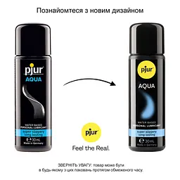 Лубрикант на водній основі pjur Aqua 30 мл, ефект оксамитової шкіри без прилипання - мініатюра 3