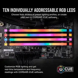Модуль пам'яті Corsair DDR4 16Gb (2x8) Vengeance RGB Pro Black 3200 MHz (CMW16GX4M2E3200C16) - мініатюра 3