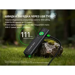 Ліхтар Fenix E06R PRO RG, зелений - мініатюра 15