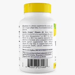 Вітаміни та мінерали Healthy Origins Vitamin K2 100 mcg as MK-7 Natural, 180 вегакапсул - мініатюра 2