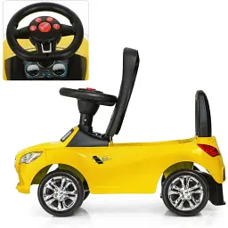 Каталка-толокар Bambi M 3147C-6 музичний жовтий - мініатюра 4
