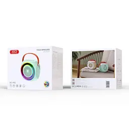 Акустична система XO F42 Dazzling RGB bluetooth Karaoke Stereo with Microphone Синя - мініатюра 4