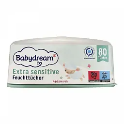 Дитячі вологі серветки Babydream 80 шт, в коробці