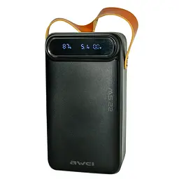 Павербанк для роутера, модему AWEI P101K Power Bank 60000 mAh Чорний, повербанк для телефона, ноутбуків - мініатюра 6