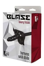 Страпон Dream Toys Blaze Harness with Dildo, 13 см (чорний) - мініатюра 2