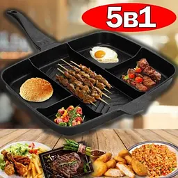 Сковорода гриль 5в1 GRILL PAN 38 см - мініатюра 4