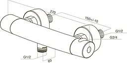 Змішувач для душу AM.PM Sense F7540000 - мініатюра 9