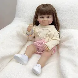 Реалістична Кукла Реборн 55 см повністю силіконова Doll Reborn Baby К0100615 - мініатюра 6