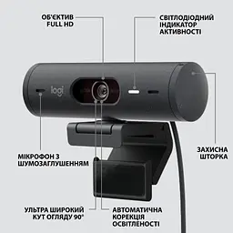 Веб-камера Logitech Brio 505 for Business Graphite (960-001459) - мініатюра 7