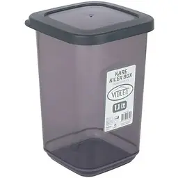Контейнер для сипучих продуктів Violet House 1.1 л чорний (0310 Transparent Black) - мініатюра 2