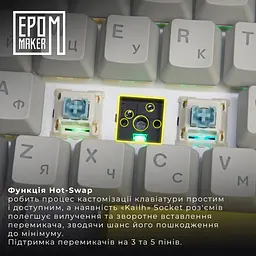 Клавіатура Epomaker EK68 Budgerigar V2 Black механічна бездротова (EK68-B-BV2) - мініатюра 7