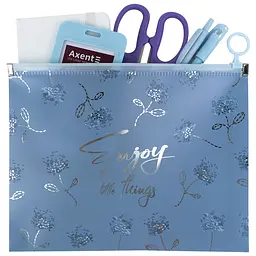 Папка "Axent" №1498-46-A Flower Symphony-3 A5+ zip-lock, на блиск. - мініатюра 3