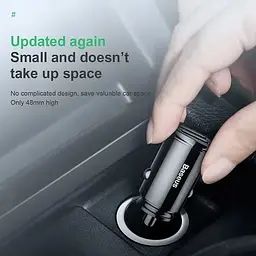Автозарядний адаптер у машину 2 порти Baseus Circular Plastic 2*USB-A 30W CCYD-A01 - мініатюра 3
