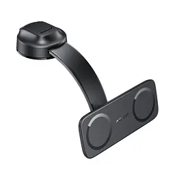 Автотримач для телефона Acefast D60 dual magnet car holder for dashboard чорний - мініатюра 3