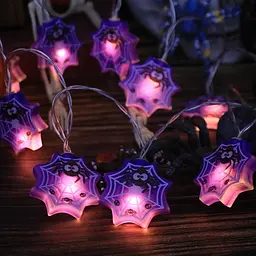 Гирлянда на Хэллоуин 10 led 150 см 5 см фиолетовая