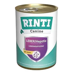 Дієтичний вологий корм Rinti Canine Veterinary LEBER/Hepatic mit Huhn РИНТІ ГЕПАТИК КУРКА для собак із захворюваннями печінки, банку 400 г