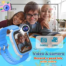 Дитячий смарт годинник Lemfo T19 з GPS, 4G відеодзвінками, прослуховуванням та 2 змінними ремінцями в комплекті Фіолетовий - мініатюра 8