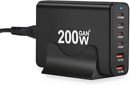 Мережевий зарядний пристрій USB-C 200W 6-портовий - мініатюра 3