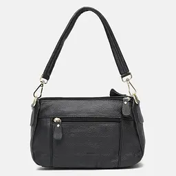 Жіноча шкіряна сумка Borsa Leather K1211-black - мініатюра 3