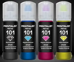 Комплект чорнил PRINTALIST 101 для Epson L4150 4х70г BP/C/M/Y Пігментне/Водорозчинне (PL101SET)