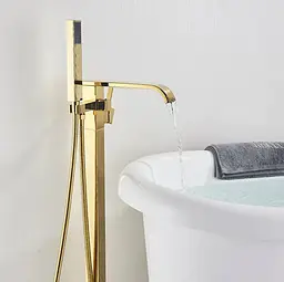 Змішувач для ванни Rea Carat підлоговий gold REA-B5231, Золотий - мініатюра 3