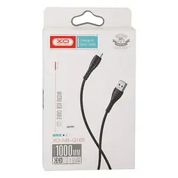 Кабель XO NB-Q165 3A fast charging usb cable micro Black - мініатюра 2