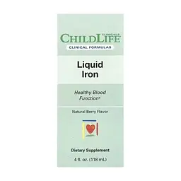 Вітамінно-мінеральний комплекс ChildLife Clinicals Залізо рідке, смак ягід, Liquid Iron, 118 мл (CLC30701)