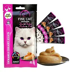 Кремові ласощі для котів Fine Cat - качка та курка (ціна за 1шт)