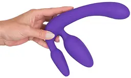 Страпон Triple Teaser Strapless Strap-On 20 см фіолетовий - мініатюра 3