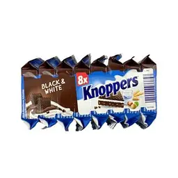 Вафлі Knoppers Black & White 8 шт 200 г