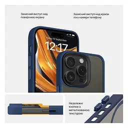 Чехол для Apple iPhone 14 Pro, Uniq MagCase, синий, противоударный, панель-накладка с MagSafe, ударопрочный TPU+PC, с магнитом MagSafe, поддержка полноценной беспроводной зарядки, ArmorStandart (ARM75304) - мініатюра 3